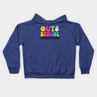 Peace Out School, Graduation, Last Day of School, End of School Kids Hoodie